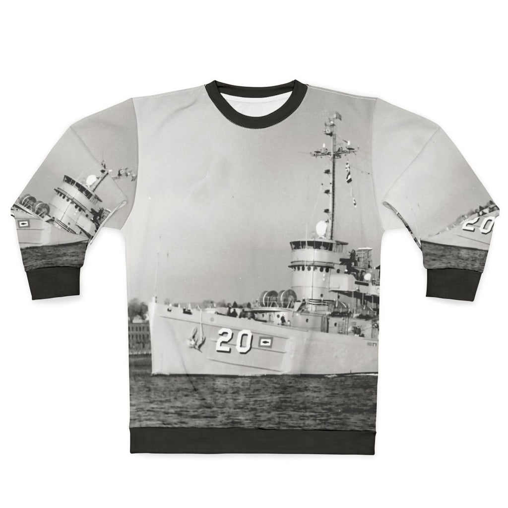 Navy Sweatshirt with USS Skylark ASR 20 Submarine Rescue Ship Design