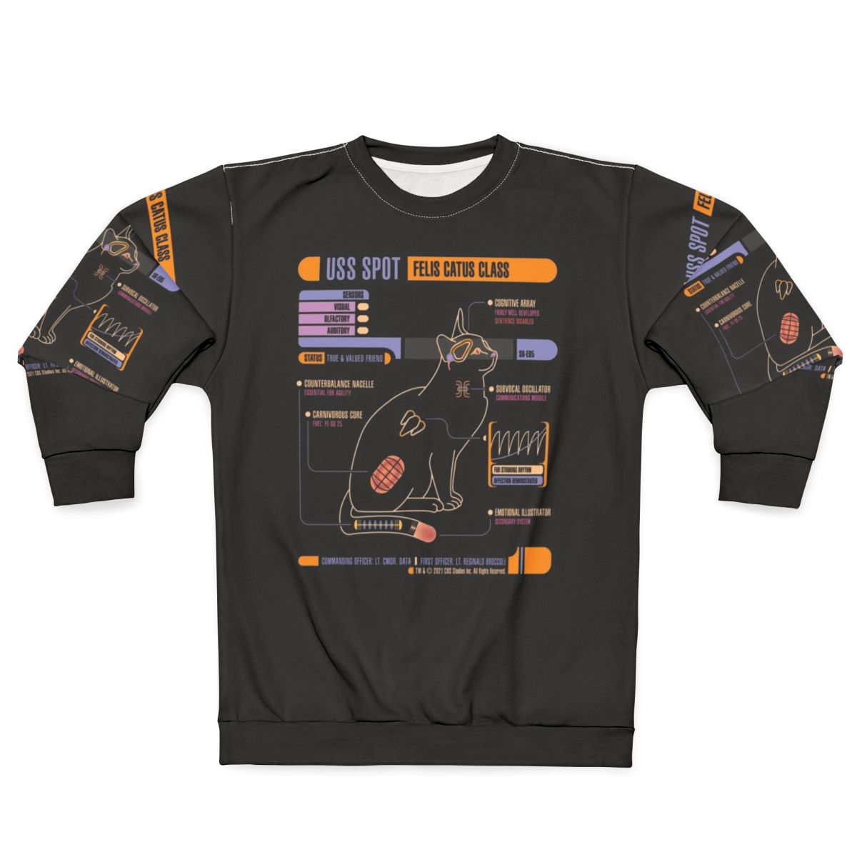 USS Spot Star Trek TNG Sweatshirt