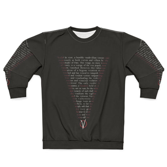 V For Vendetta Sweatshirt with Anonymous Mask Design