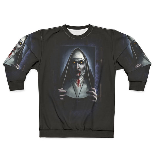 Valak the Demon Nun Painting on a Creepy Sweatshirt
