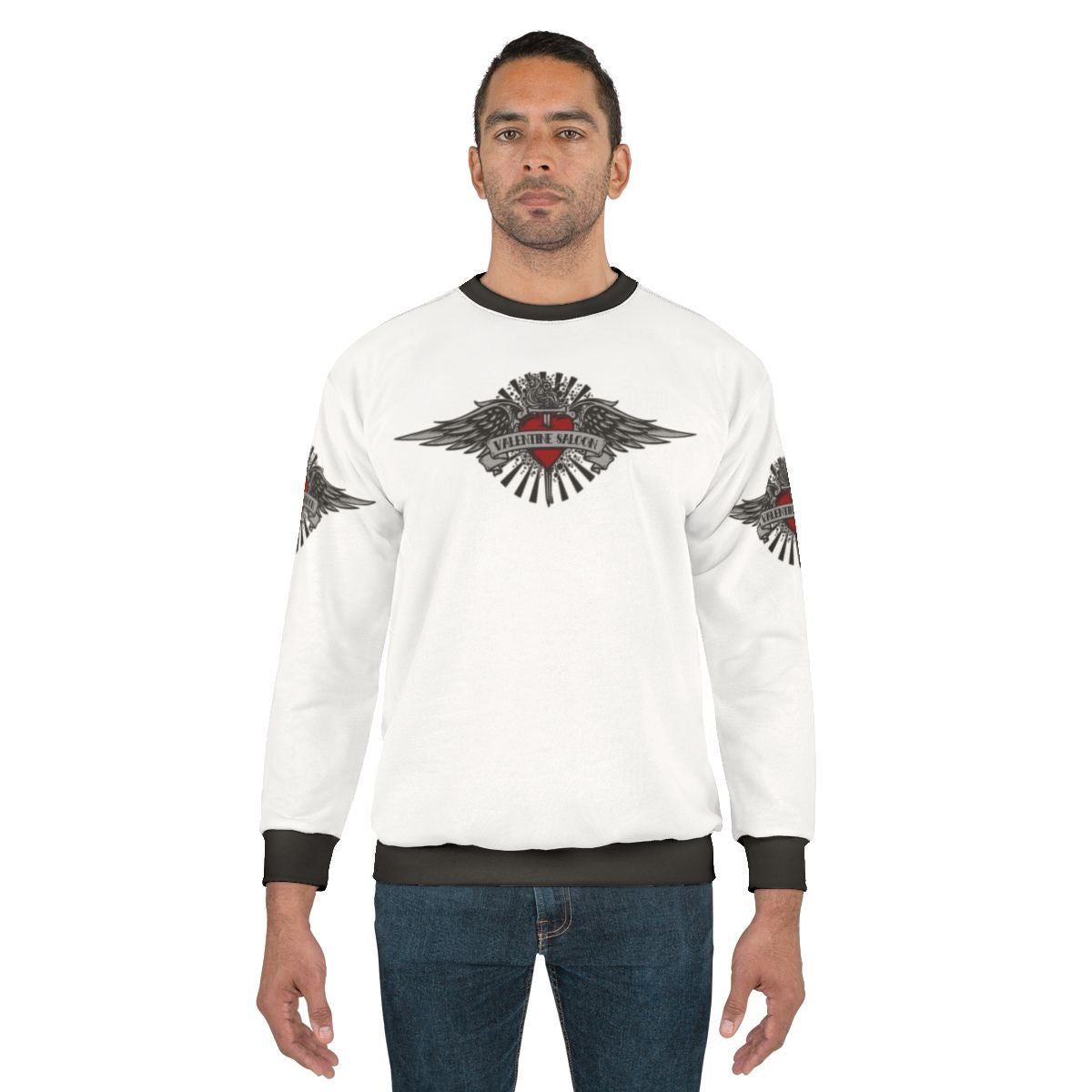 Vintage 90s rock Valentine's Day wings sweatshirt