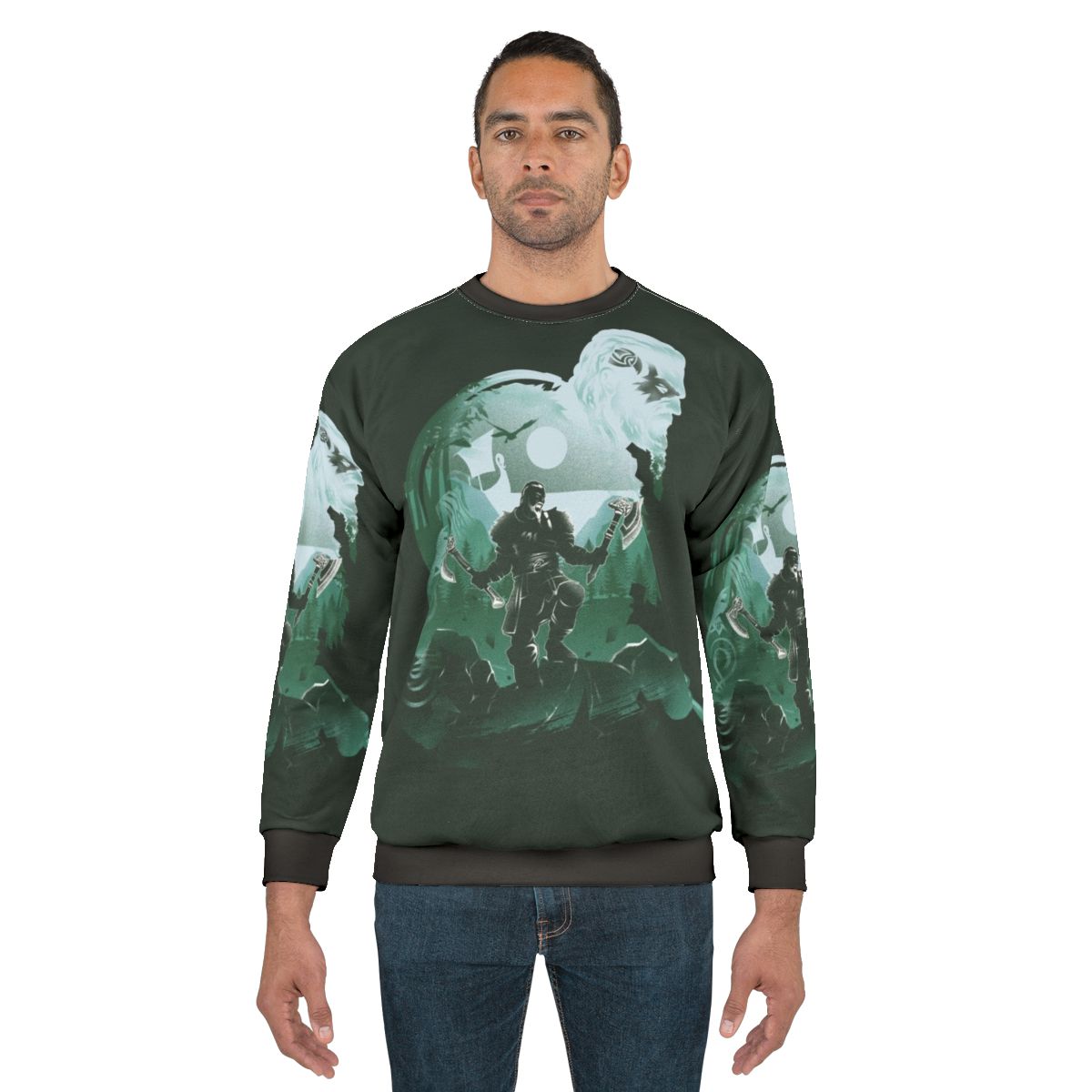Valhalla Adventure V2 Sweatshirt with Assassin's Creed Valhalla and Norse Mythology Designs