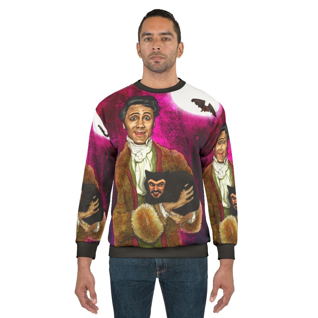 Vampire-themed sweatshirt inspired by the cult classic horror comedy "What We Do In The Shadows"