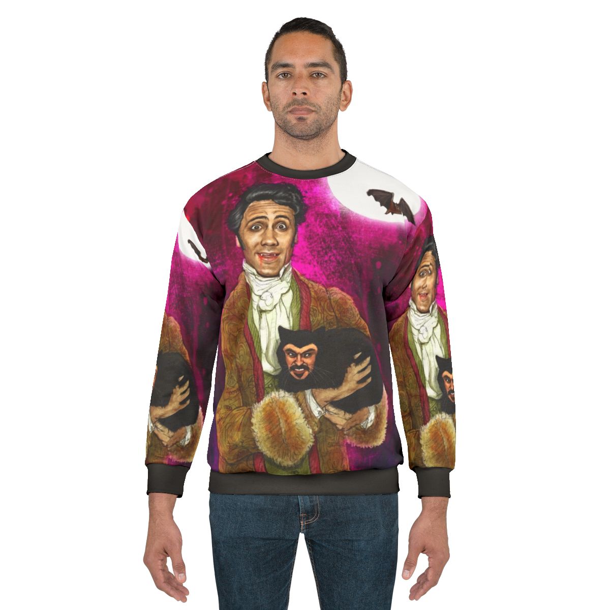 Vampire-themed sweatshirt inspired by the cult classic horror comedy "What We Do In The Shadows"