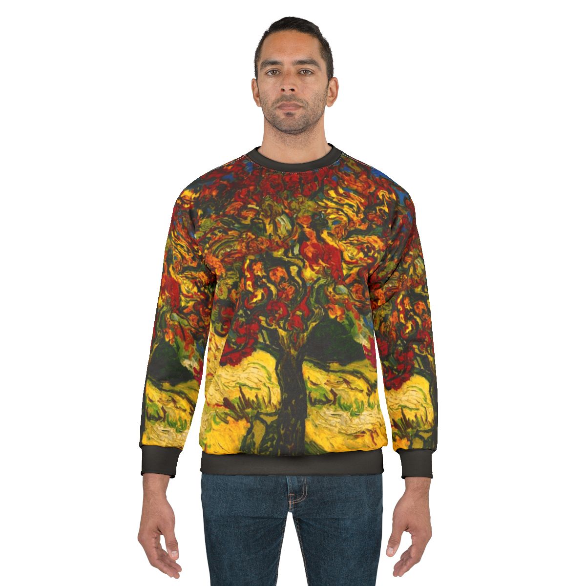 Van Gogh inspired mulberry tree print sweatshirt