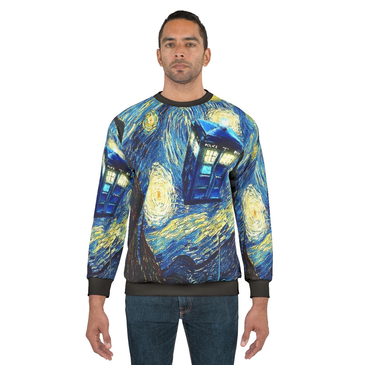 Celestial Van Gogh Sweatshirt with space and night sky design
