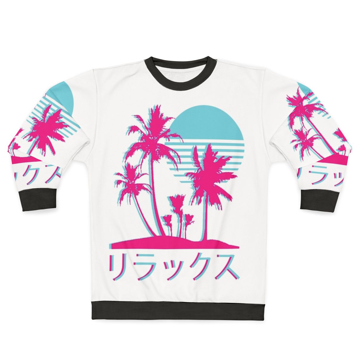 Vaporwave aesthetic neon palms sweatshirt