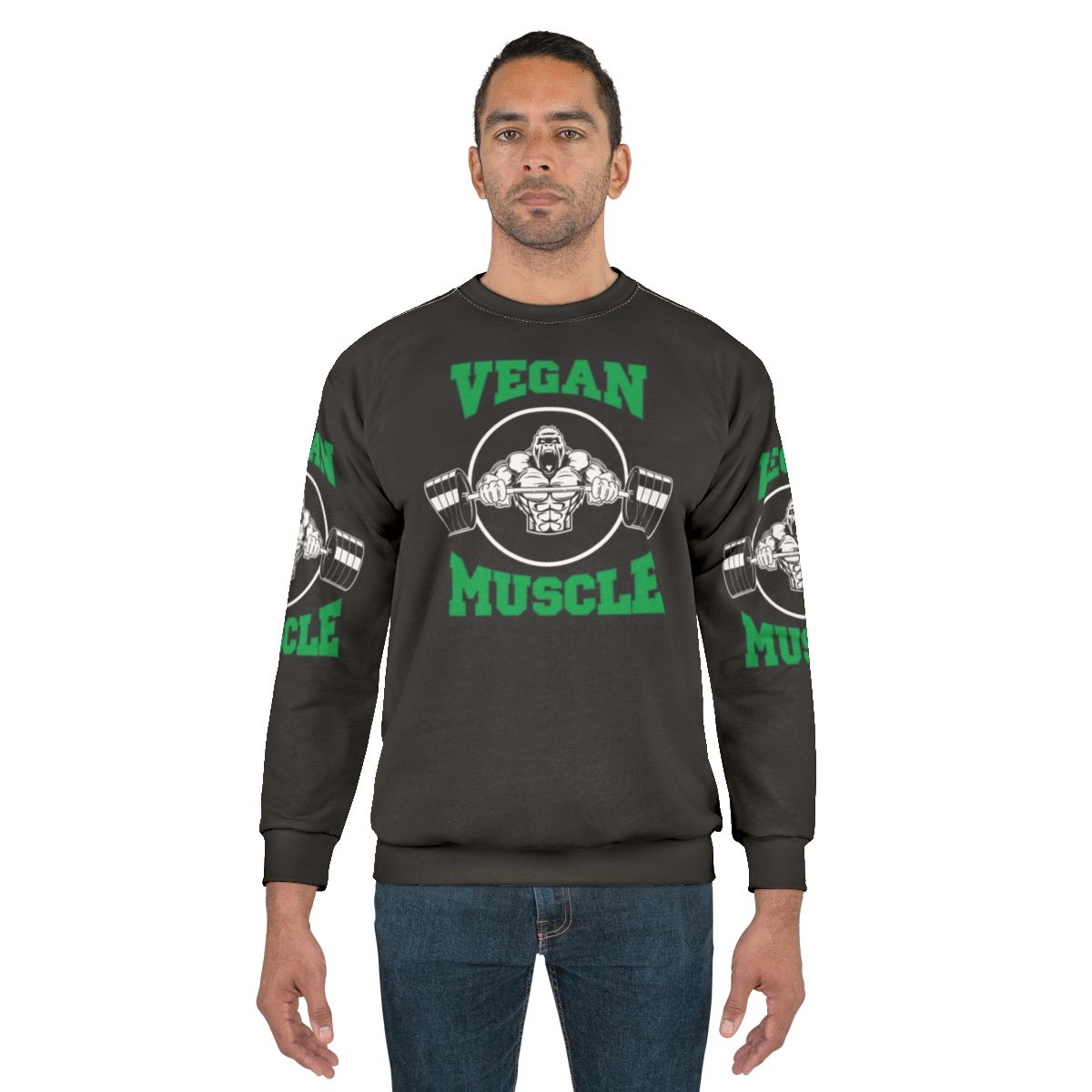 Vegan sweatshirt with plant-based lifestyle design