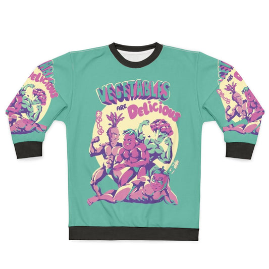 Vegetables Are Delicious Sweatshirt with Funny Japanese-Inspired Design