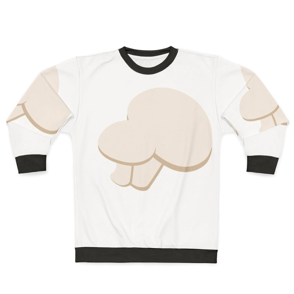 Stylish vegetable sweatshirt with bold, organic design