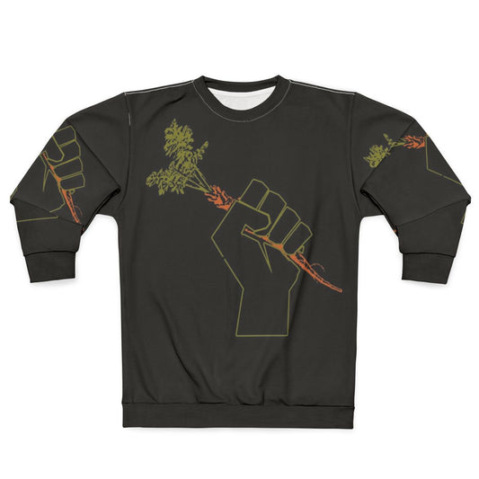 Organic Veggie Permaculture Fist of Solidarity Sweatshirt