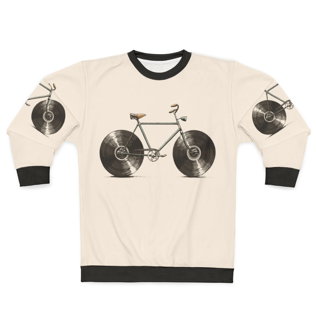Velophone Sweatshirt featuring music instruments and hipster design