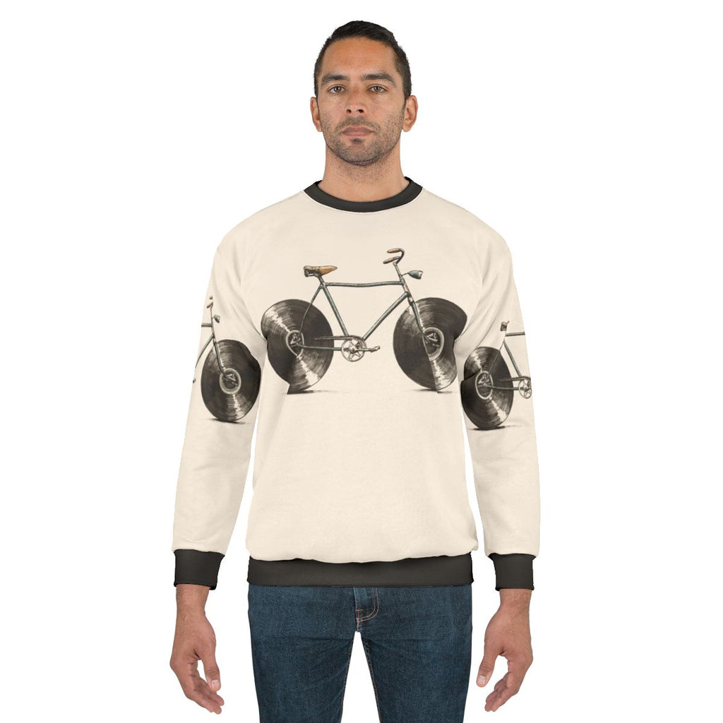 Velophone Sweatshirt featuring music instruments and hipster design