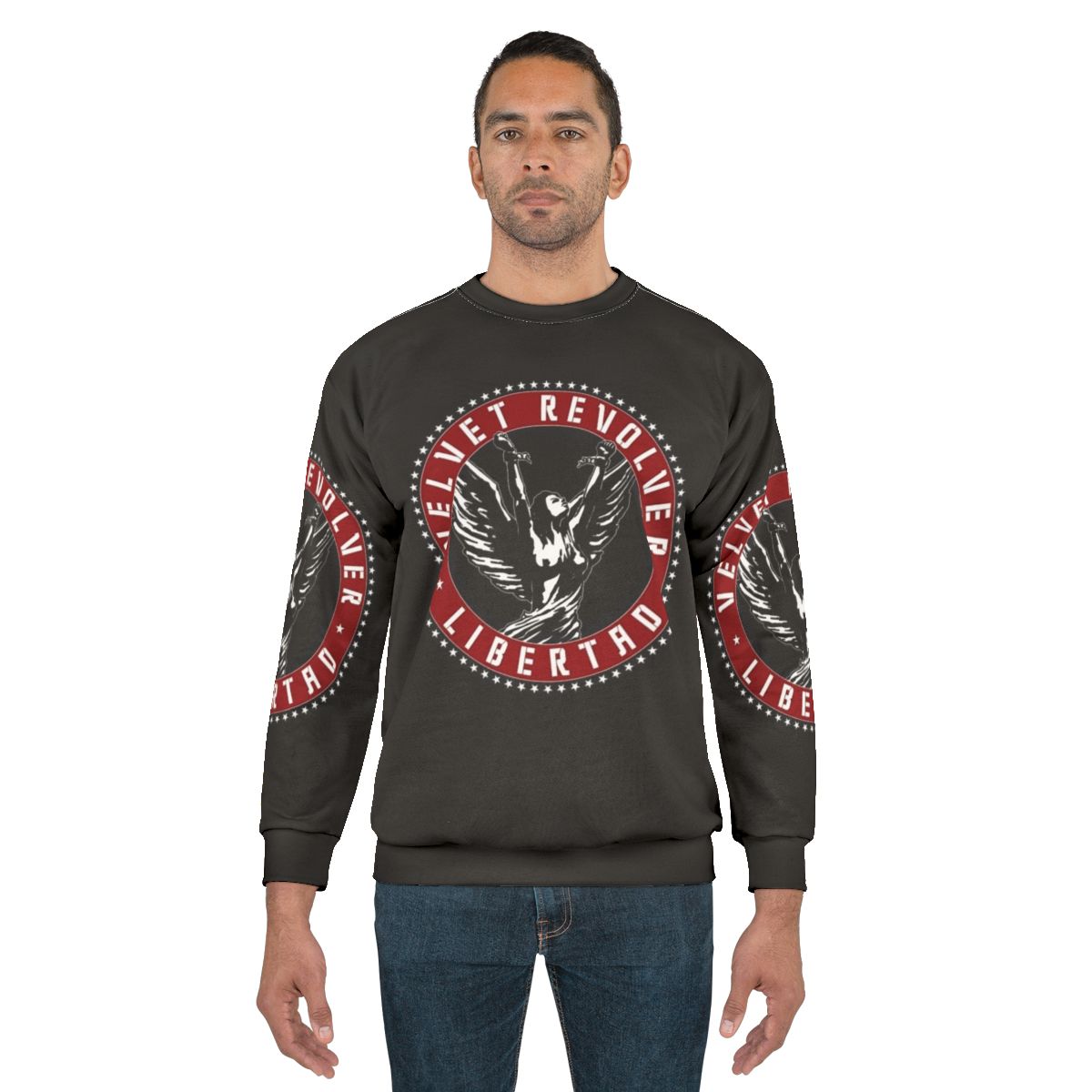 Rock band velvet sweatshirt