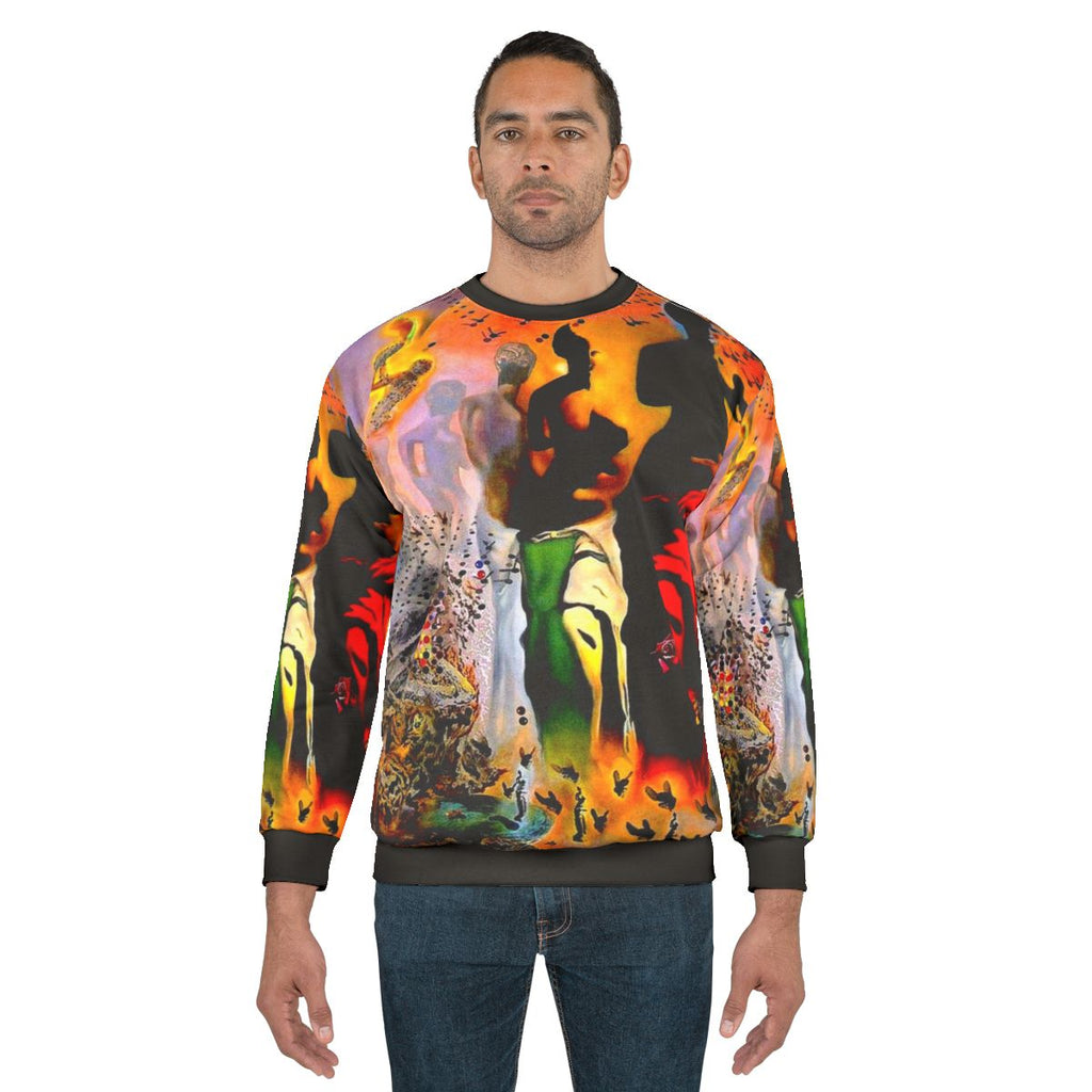 Surreal abstract vintage art sweatshirt featuring the iconic Venus de Milo statue