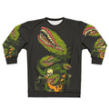 Venus fly trap sweatshirt with skull and leaves design