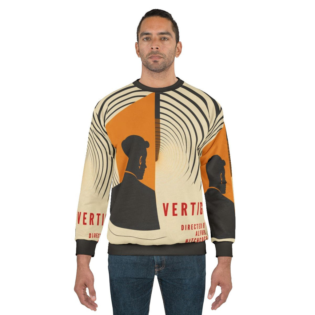 Classic Vertigo movie poster Alfred Hitchcock design on sweatshirt