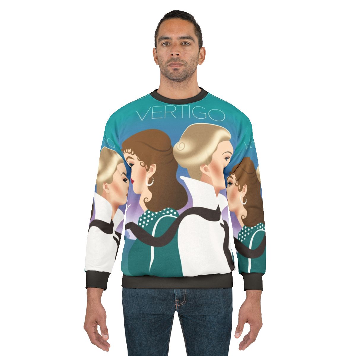 Vertigo Sweatshirt 2 featuring iconic Hitchcock movie imagery