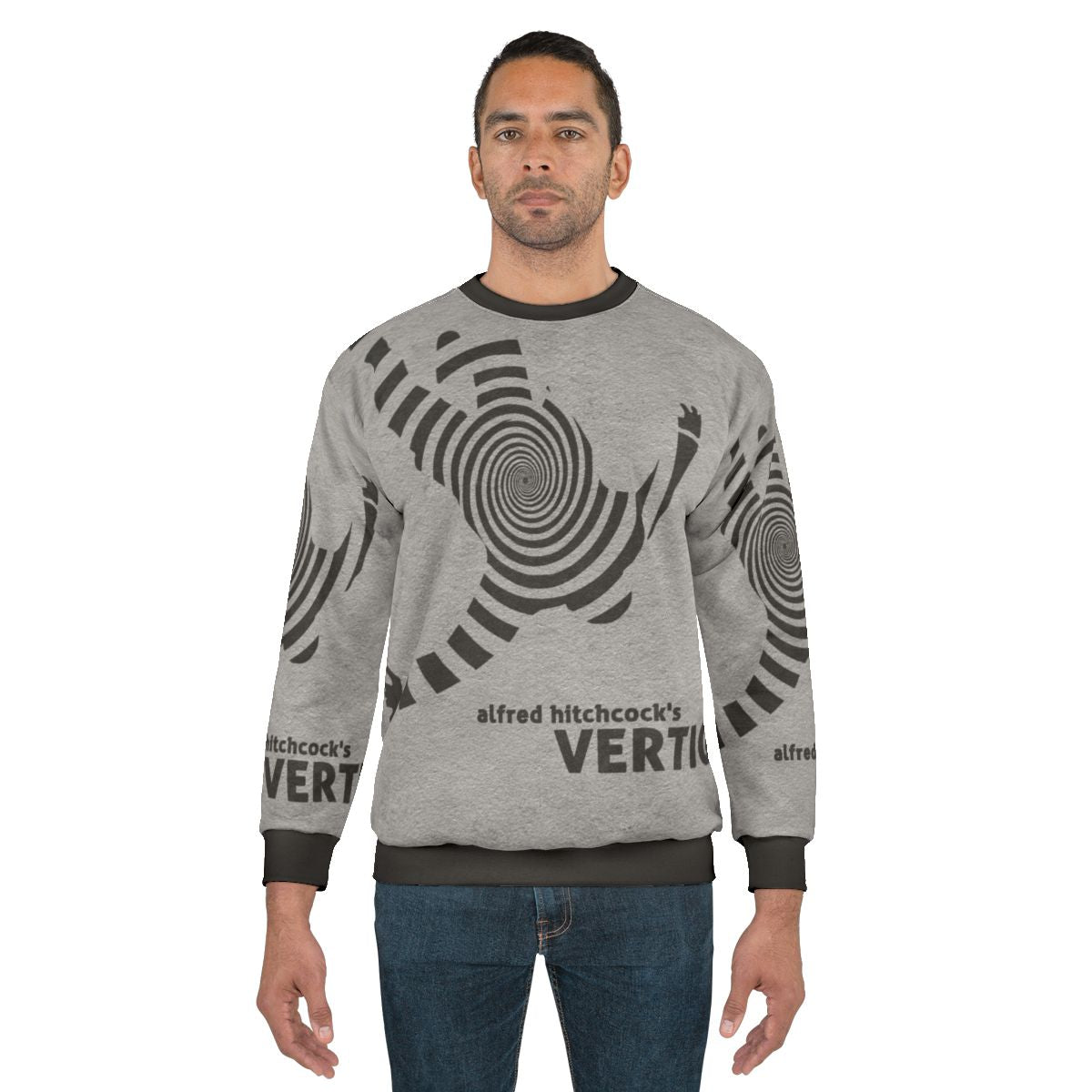 Vertigo Classic Movie Sweatshirt with Alfred Hitchcock and Film Quote