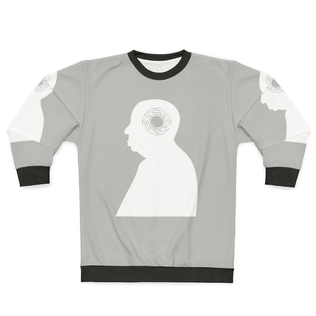 Vertigo movie sweatshirt with Alfred Hitchcock's classic film design