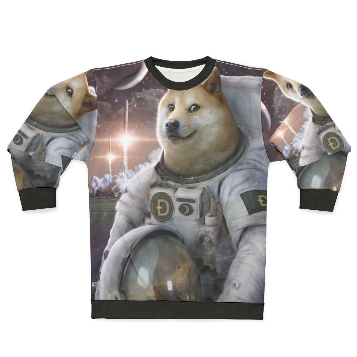 Astronaut Space Galaxy Crypto Dogecoin Sweatshirt