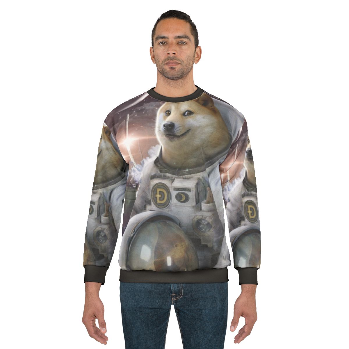 Astronaut Space Galaxy Crypto Dogecoin Sweatshirt