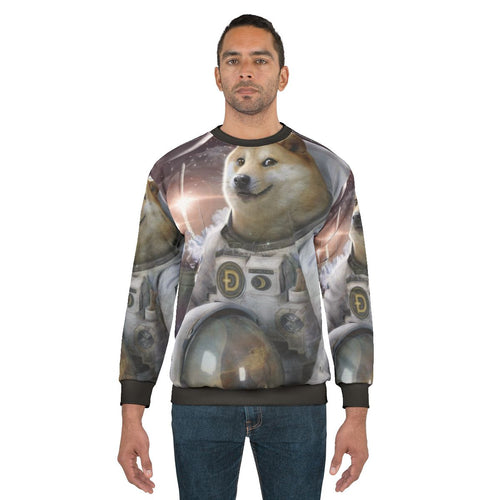 Astronaut Space Galaxy Crypto Dogecoin Sweatshirt