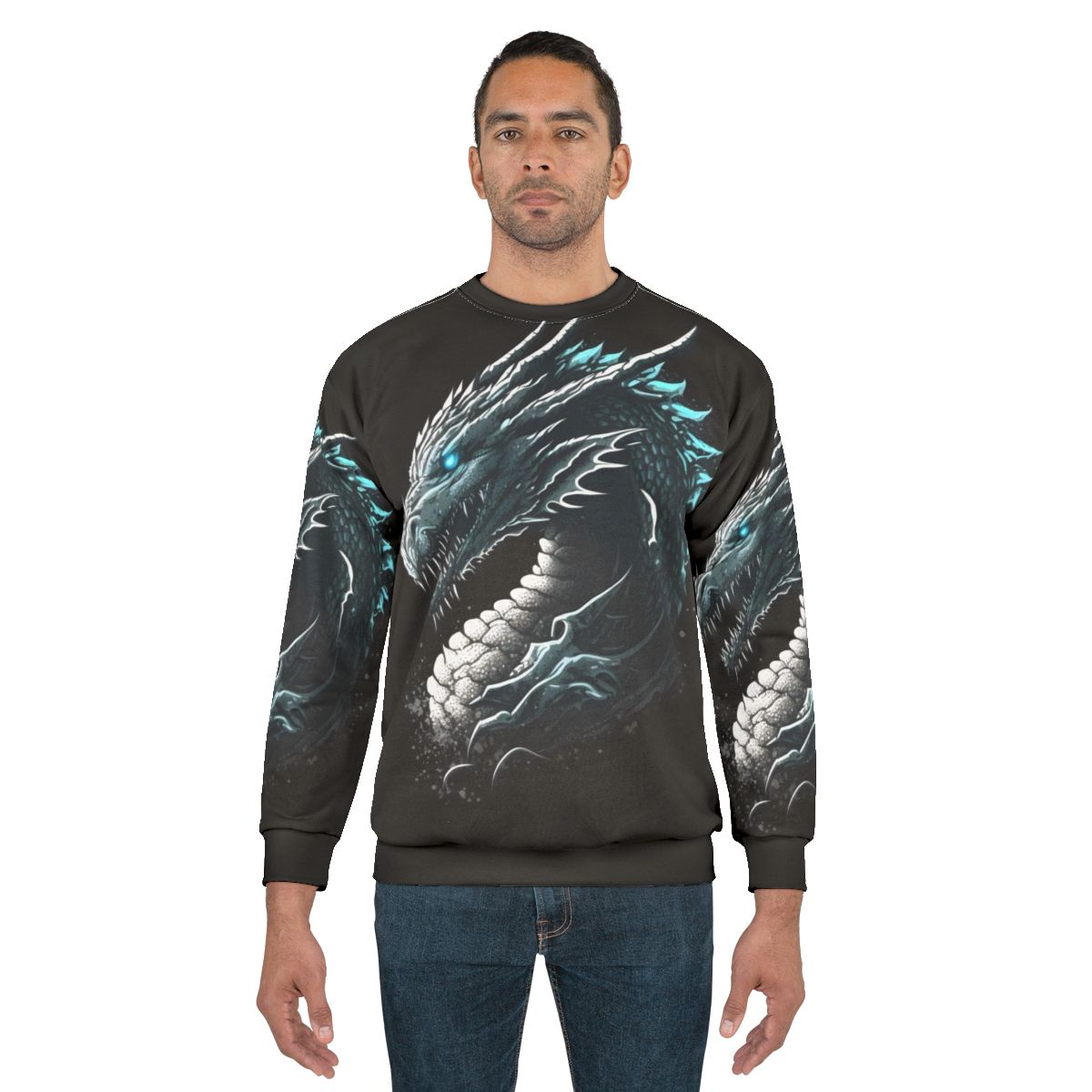 Magical dragon graphic sweatshirt for fantasy and role-playing fans
