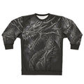 Mythical dragon design on a high-quality sweatshirt for fantasy and RPG fans