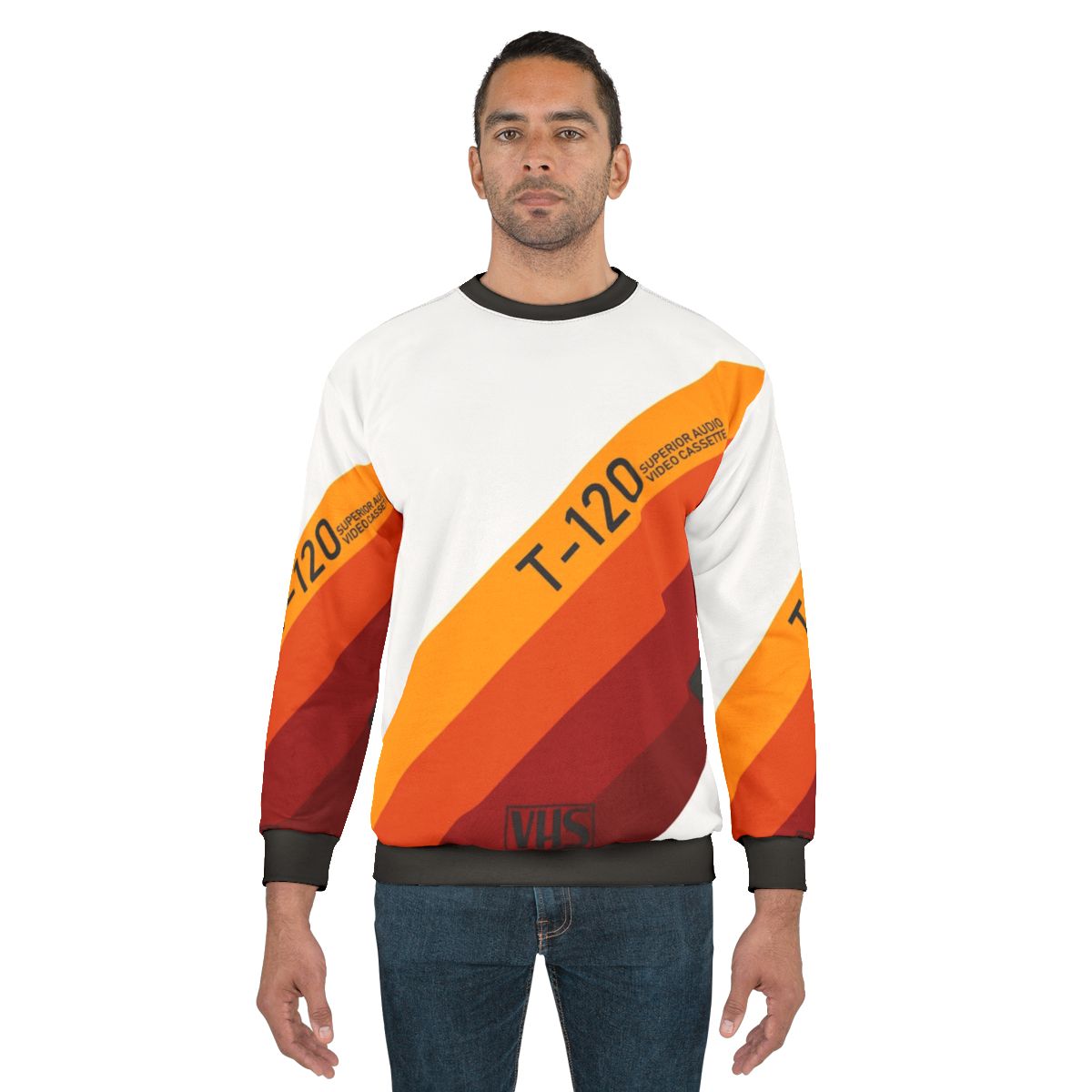 Retro vaporwave cassette tape sweatshirt