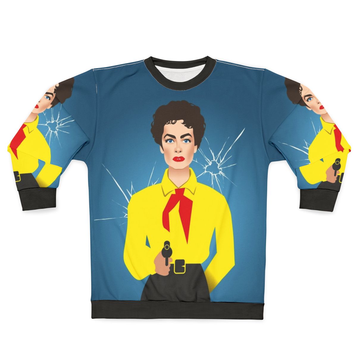 Vienna sweatshirt featuring vintage Hollywood diva style and Alejandro Mogolloart