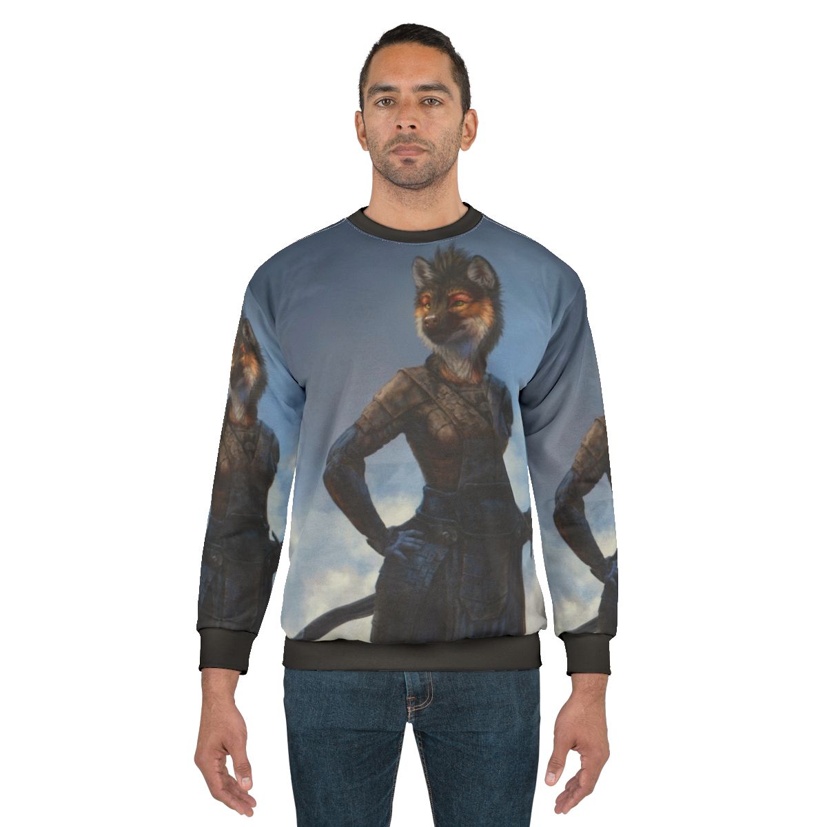 Vigilant Warrior Anthro Furry Canine Sweatshirt
