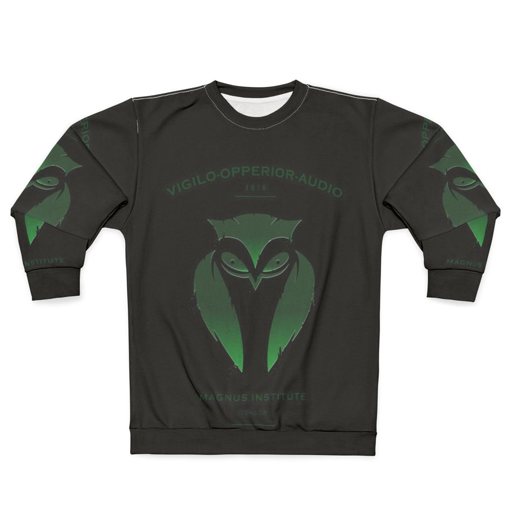 Vigilo Operior Audio Sweatshirt with Dark Owl Emblem