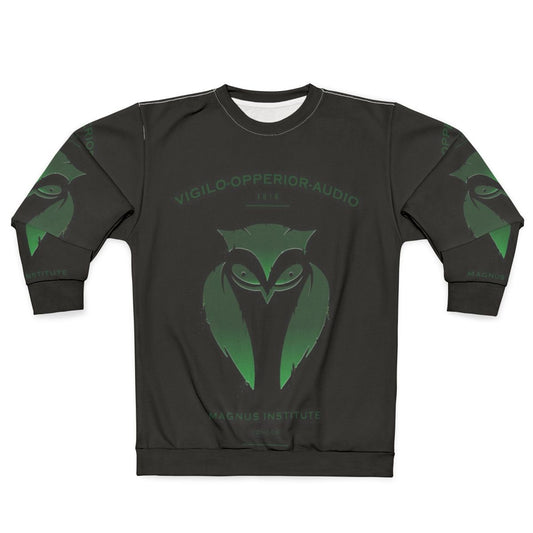 Vigilo Operior Audio Sweatshirt with Dark Owl Emblem
