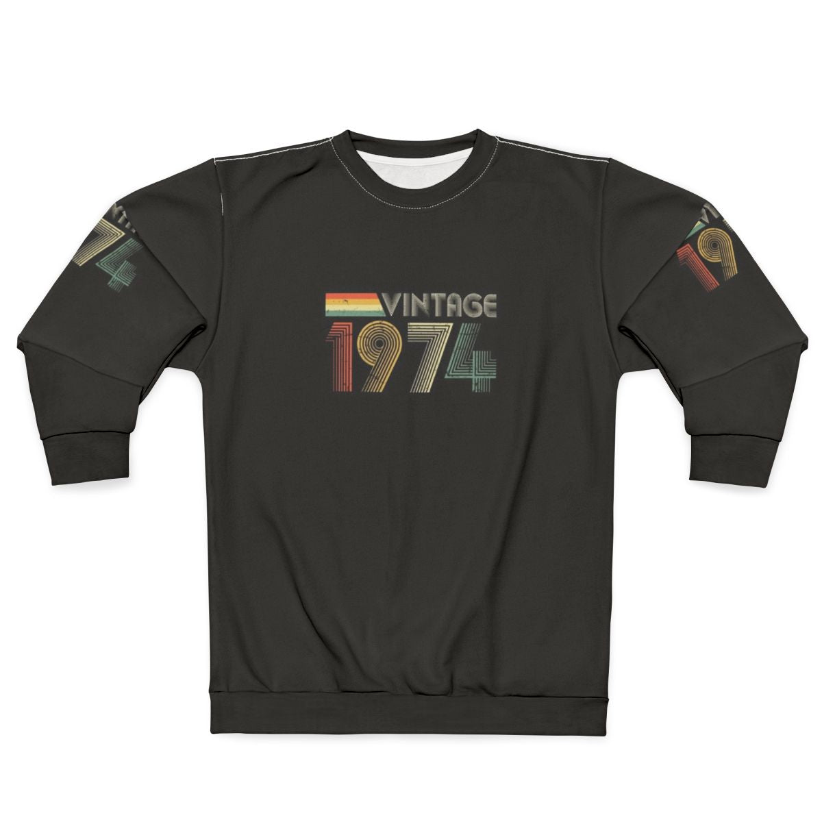 Vintage 1974 50th birthday gift distressed sweatshirt