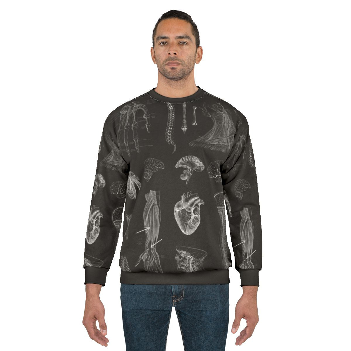 Vintage anatomy print gothic sweatshirt