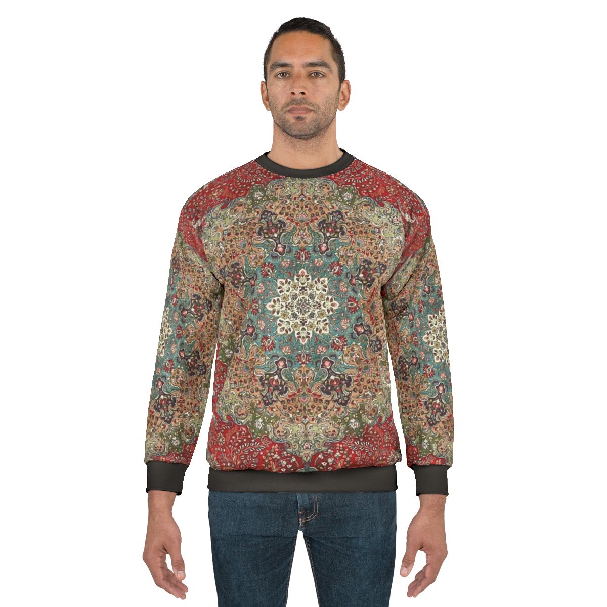 Vintage Antique Persian Rug Print Sweatshirt