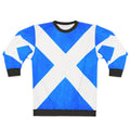 Vintage Scottish flag 'The Saltire' printed on a cozy sweatshirt
