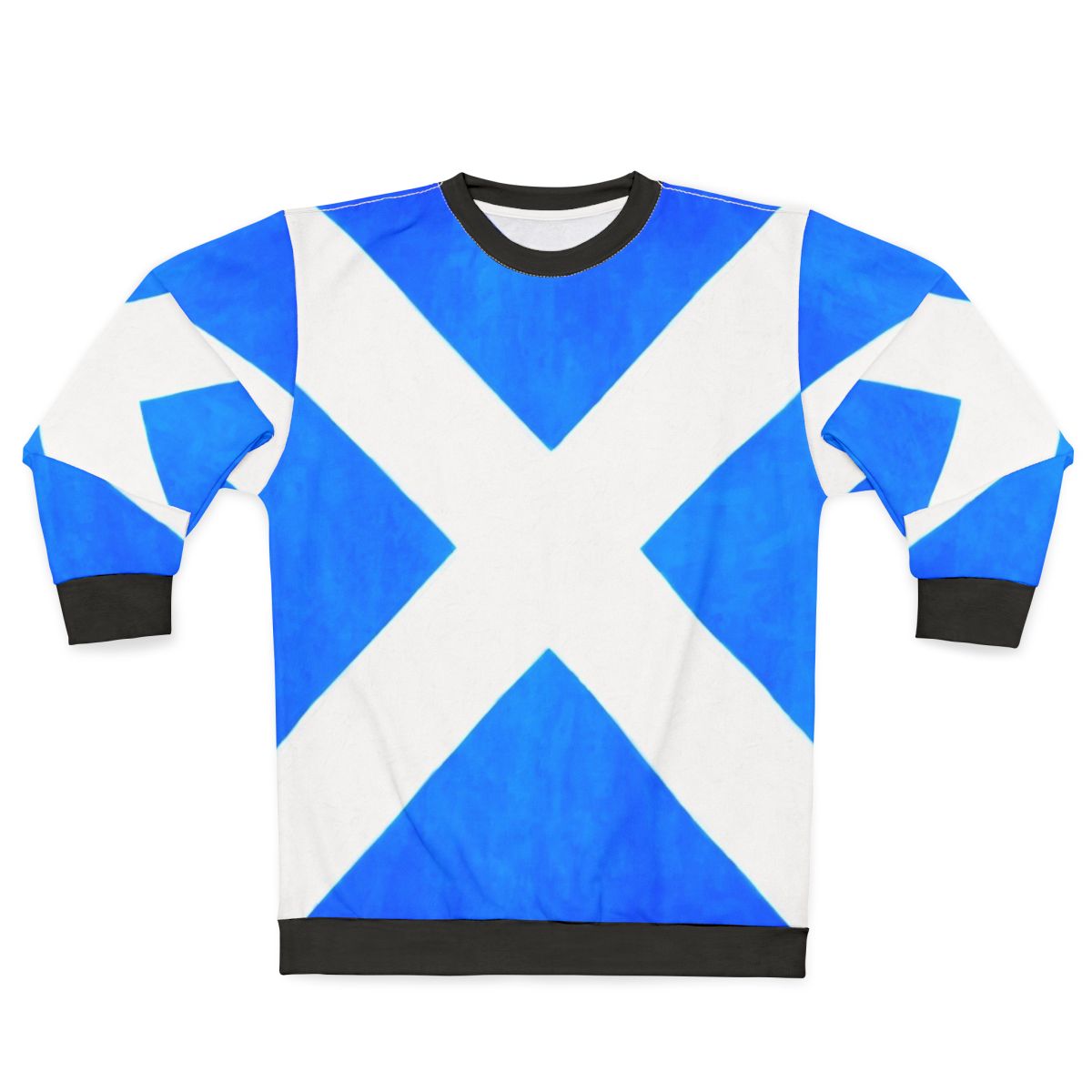 Vintage Scottish flag 'The Saltire' printed on a cozy sweatshirt