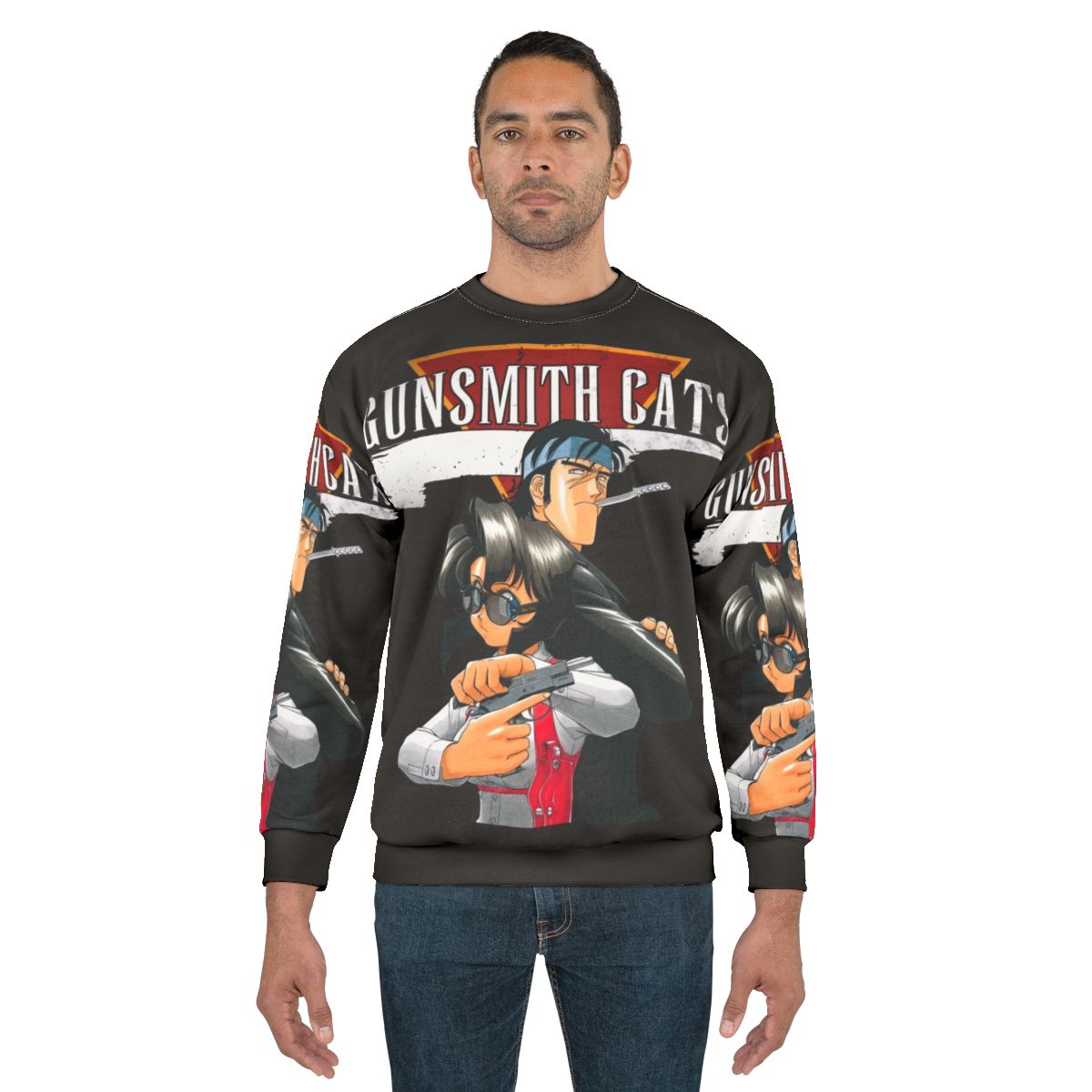 Vintage Gunsmith Cats anime-inspired sweatshirt