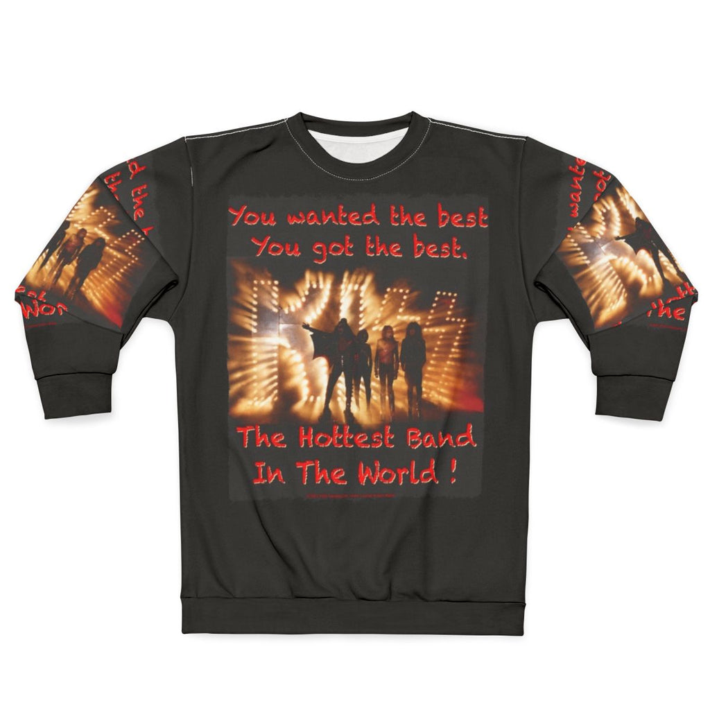 Vintage Kiss Band Sweatshirt featuring the iconic Kiss logo and band name