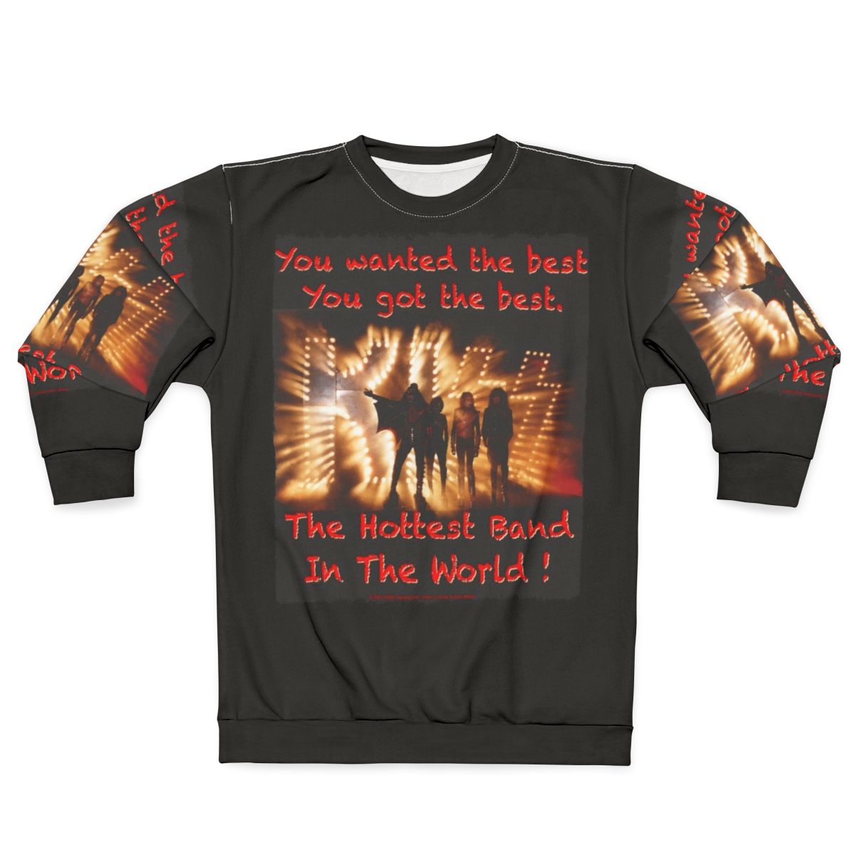Vintage Kiss Band Sweatshirt featuring the iconic Kiss logo and band name