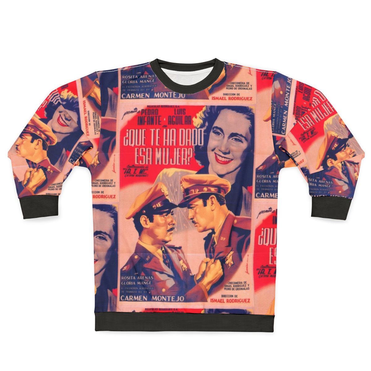 Vintage Mexican Cinema Icons Sweatshirt featuring classic Mexican movie stars