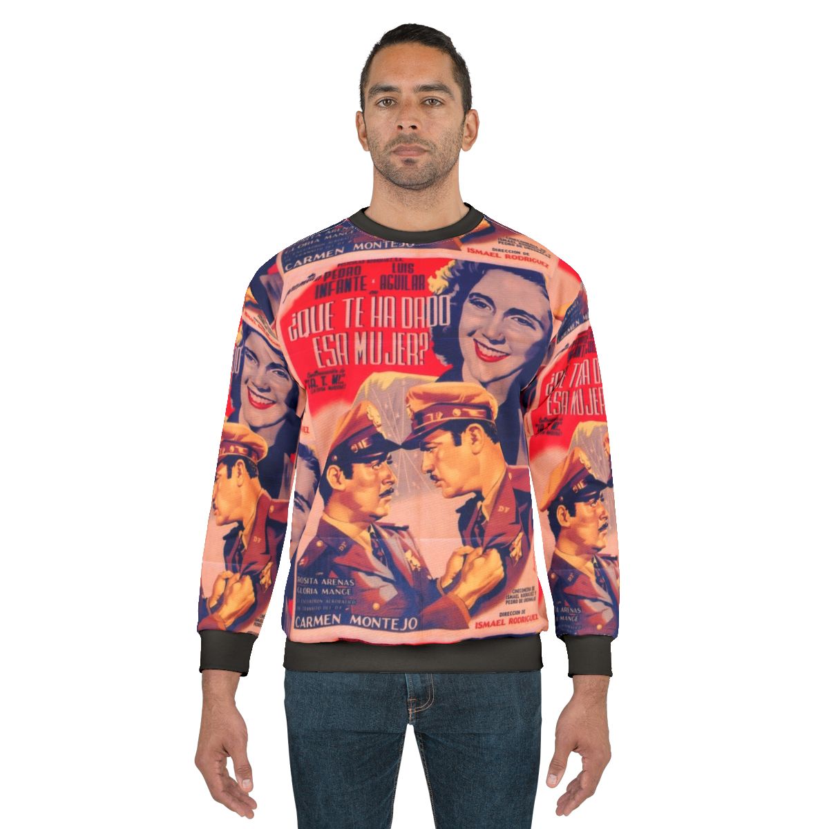 Vintage Mexican Cinema Icons Sweatshirt featuring classic Mexican movie stars