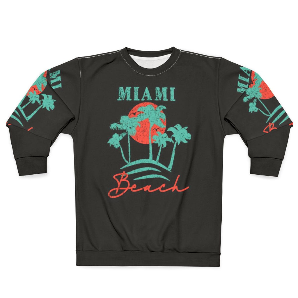 Vintage Miami Beach Retro Distressed Sweatshirt