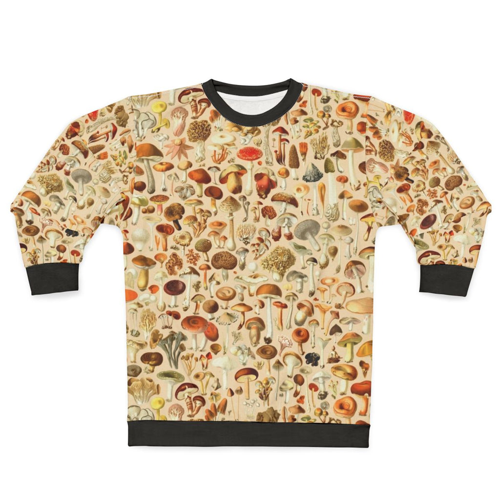 Vintage Mushroom Designs Collection Sweatshirt with Edible and Poisonous Mushrooms