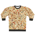 Vintage Mushroom Designs Collection Sweatshirt with Edible and Poisonous Mushrooms