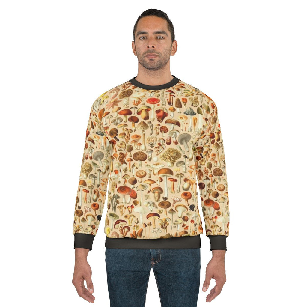 Vintage Mushroom Designs Collection Sweatshirt with Edible and Poisonous Mushrooms