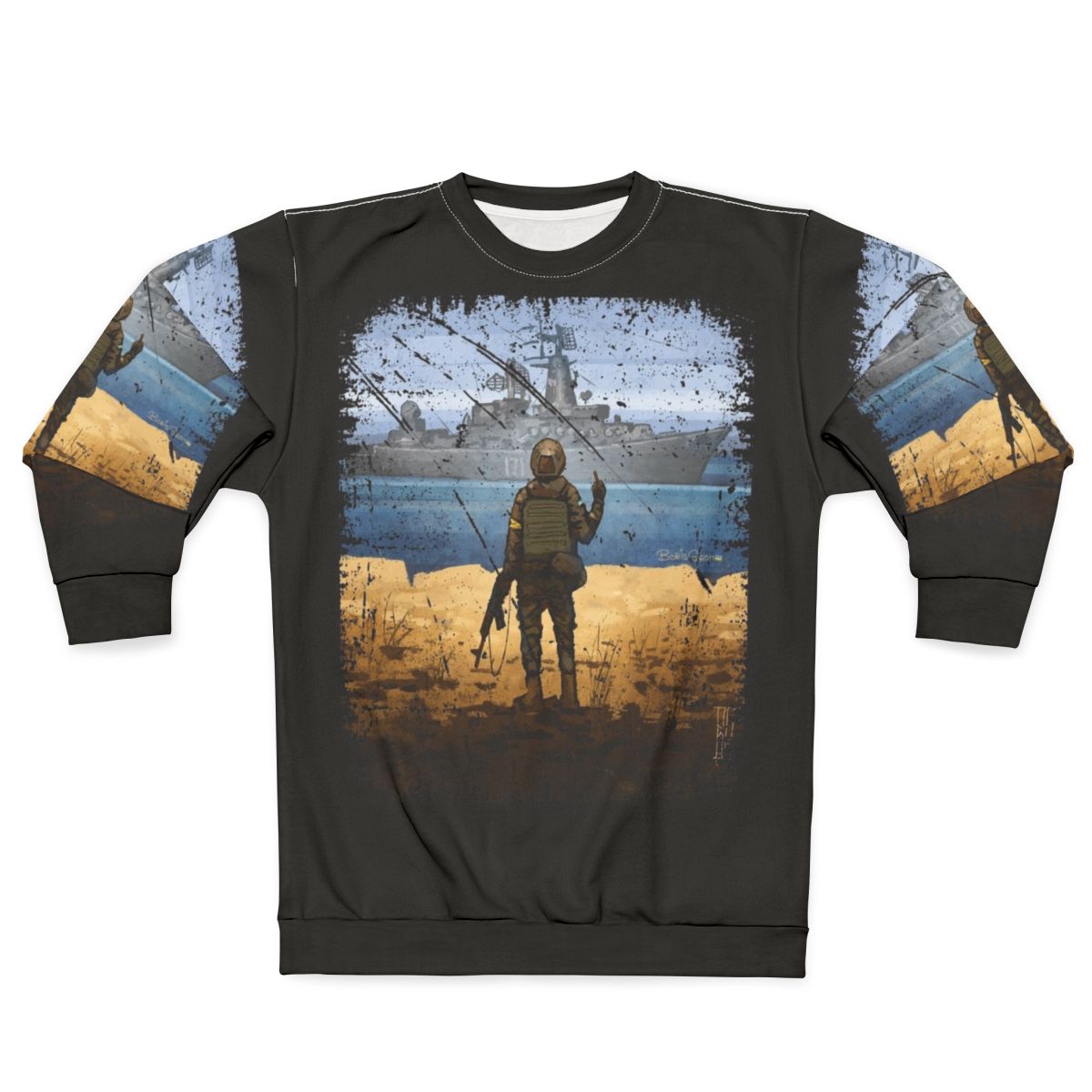 Vintage Ukraine flag design sweatshirt