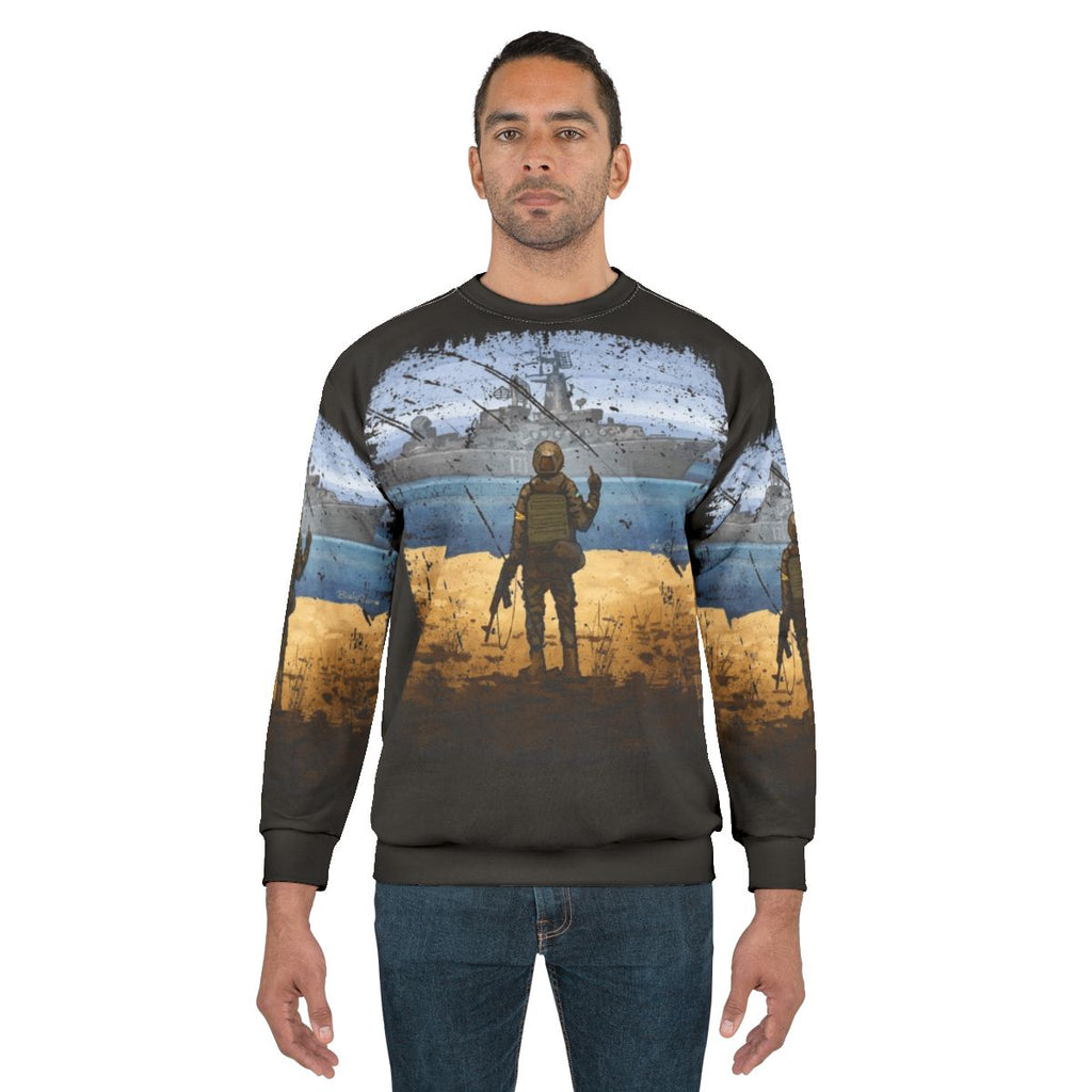 Vintage Ukraine flag design sweatshirt